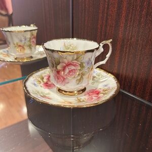 Queen's Staffordshire English Fine Bone China A Crownford Product Cup & Saucer